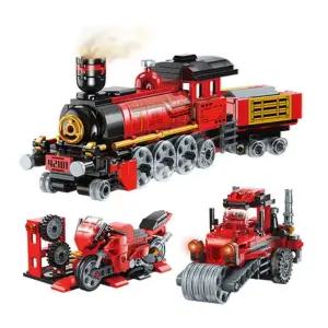 3가지 변신 기차 오토바이 트랙터 블럭 조립