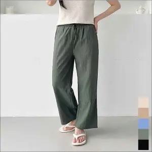 통바지 EJ88HO80 5컬러 여름 일자 여자 밴딩바지 와이드팬츠 얇은