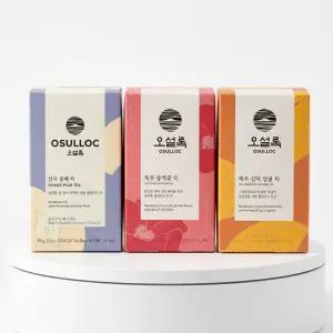 오설록 티 3종세트 삼다꿀배티 제주동백꽃 삼다영귤티
