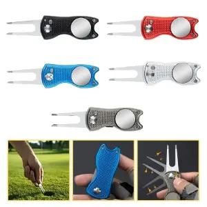 휴대용 그린 보수기 스텐 디봇 논슬립 패턴 볼마커/볼마크/골프용/기능성/디자인/볼마카/선물용/예쁜/퍼터