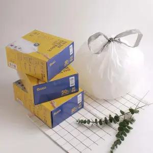 손잡이 끈달린 분리수거봉투 재활용 쓰레기비닐봉투 쓰래기 이불 대용량 투명 쓰레기용 백색 대형봉지 재비