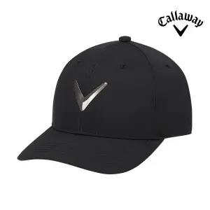 [캘러웨이] 2026 쉐브 메탈 볼캡 남성용 골프모자 블랙