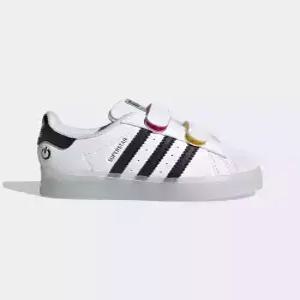 adidaskids 슈퍼스타 LED 라이트 컴포트 클로저 인펀트 - 화이트 JI0508