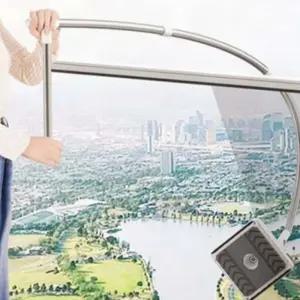 창문유리닦이 고층 창문 청소 안전손잡이 밀대 외벽 물티슈형 유리 닦는 양면 막대