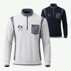 남성 시보리 스판 반집업 골프 티셔츠 MRB19 중년