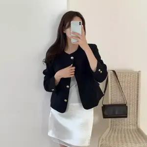 [코코블랑] [코코메이드]브리튼 노카라 하프 자켓