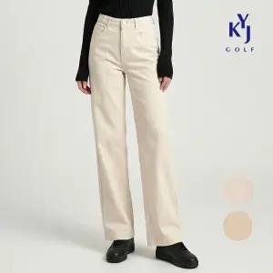 [김영주골프] 봄가을 뒷밴딩 코튼 팬츠 일자핏 데일리 편안한 여성 면바지 DQSLSL06