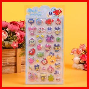 4/40pcs 귀여운 만화 다마고치 스티커 3D 릴리프 카와이 버블 데칼 핸드 계정 장식 노트북