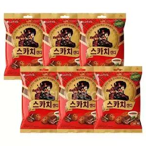 롯데 스카치캔디 커피맛 317g 6개 버터커피맛 입가심