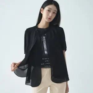 [지센] 여성 폴리 쉬폰 베스트 LCVTO522_BK