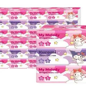 헬로키티 뽑아쓰는 화장지 핑크리본 100매24개 팝업티슈(SH)