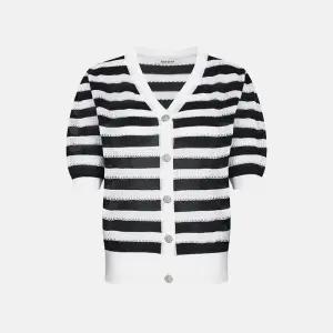 나이스클랍 메탈 스트라이프 가디건 A242PWK477