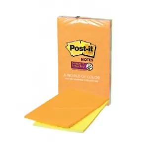 3M)포스트-잇 강한점착용(5845-SSUC 미팅노트 2색라인 45매 4권)/대형/포스트잇/포스티잇/세트/팝업/리필