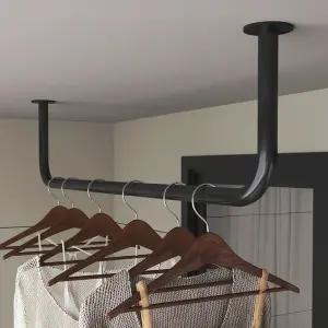 파이프옷걸이 천장형 디피 행거 천장 커튼봉 옷걸이 벽걸이형 옷가게 화이트 의류매장