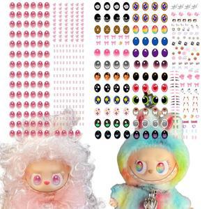 라부부4.0 하트 비밀번호 시리즈 눈 스티커 동일 스타일 모코코 미니 DIY 재료 팩 컬러풀 타이다이