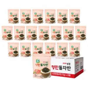 지도표 성경김 매콤짭잘한 명란 돌자반 70g x 20봉 (1박스)
