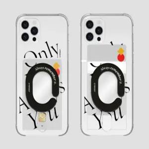 갤럭시 S26 S25 S24 S23 S22 플러스 울트라 카드수납 케이스+그립 톡홀더 투명젤리 쉐리프레터링