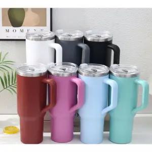 나들이 초대형 1.18리터 대용량 텀블러 스텐 빨대 포함 손잡이 보온 보냉병 7컬러