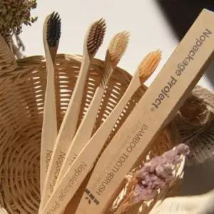 각인가능 대나무칫솔 제로웨이스트 친환경 단체용 일회용 초미세모