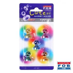 포비 초강력 큐티 자석 홀더 CT-01 15mm 5개입/네오디움원형자석/냉장고자석/네오디뮴자석/영구자석