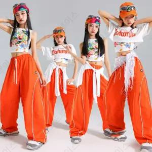코드루이스 걸그룹 오렌지 방송댄스학원 댄스복 초등 걸스힙합 여아 연습복 학예회