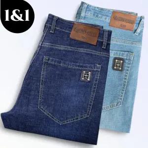 [2장] Black Eagle(블랙이글) 남자 여름 캐주얼 청바지 작업복 청작업복 스판 데님 팬츠