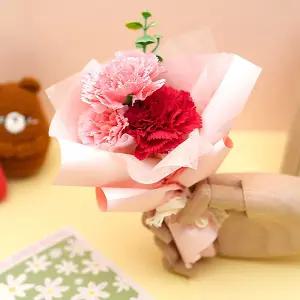 [오피스스쿨] 토단(TD) 사랑을 담은 카네이션 꽃다발 만들기 1인세트 DIY 스승의날 어버이날선물 조화꽃 가정의날