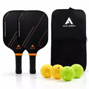 에이티 피클볼 라켓 세트 2인용 파이버글라스 패들2개+공4개+가방