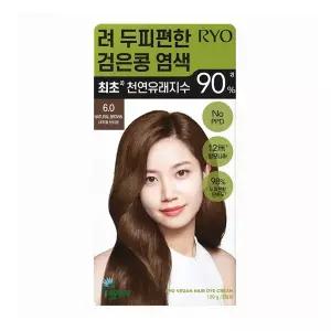 [신세계 규격](의정부점)아모레 려 비건 두피편한 검은콩 염색 6.0 내추럴 브라운