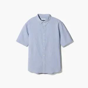 [하프클럽/에스티코]이지쿨 강연스판 버튼다운 카라 반팔 셔츠 블루 DDSWB06CTL
