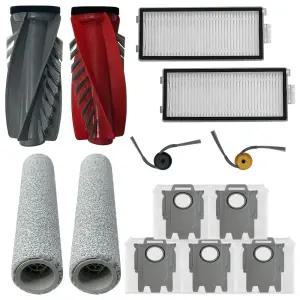 로보락 Q REVO Curv 2 Flow 큐레보 커브 플로우 호환 소모품 물걸레 사이드 메인 브러쉬 더스트백 먼지봉투 필터 패키지 SET