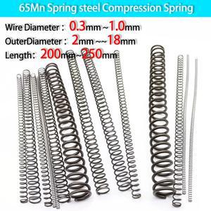 압축 스프링 압력 와이어 직경 0.3-0.8mm 외경 2mm-20mm 길이 200-250mm 릴리스 리턴