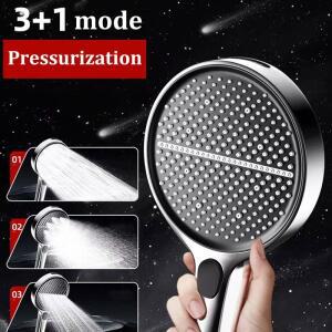 초강력 압력과 대용량 물 출력을 가진 슈퍼차지 샤워헤드 15cm 대형 패널 샤워 필터 세트