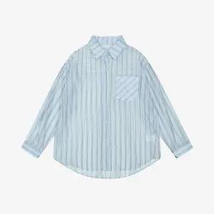 [롯데백화점]베스띠벨리 스트라이프시스루포켓셔츠BLBAH2465-ENW