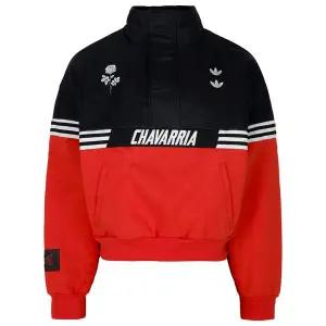 [아디다스]X윌리차바리아 25FW 블랙 레드 고메즈 하프집업 풀오버 스웨트셔츠 KD9360