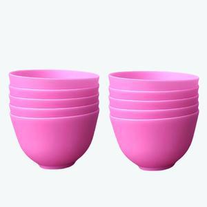 플린닐루이 10팩 실리콘 페이스 마스크 믹싱 볼 - 전자레인지 및 냉동고 안전, DIY 스킨케어용 논스틱