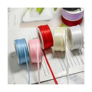 얇은 공단 리본 끈 3mm 새틴 꽃 청첩장 과일 선물 포장 공예 45m