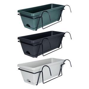 발코니 난간 화분 걸이형 정원 트레이 랙이 있는 창틀 마당 파티오 데크 시골용