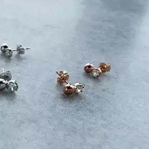 [골드스마일]SE200 여성 은볼 큐빅 데일리 은 귀걸이 실버 이어링 (실버 925)