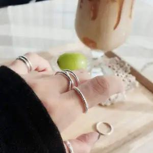 [골드스마일]S112 여성 컷팅 반지 여성 링 데일리 은 반지 (실버 925) 우정반지