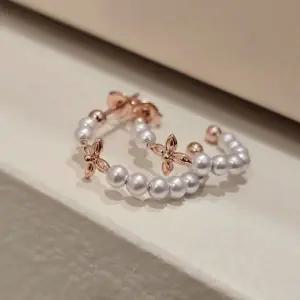 [골드스마일]S5011 여성 진주 클로버 귀걸이 링 이어링 데일리 은귀걸이 실버925