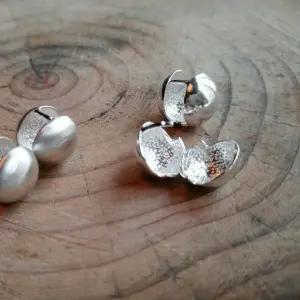 [골드스마일]S5014 여성 볼 디자인 원터치 귀걸이 심플 데일리 은귀걸이 실버925