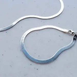 [골드스마일]S9004 여성 3미리 뱀줄 데일리 심플 은팔찌 실버 925 레이어드팔찌