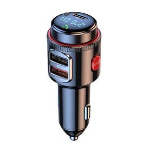 블루투스 5.4 FM 트랜스미터 차량용 라디오 어댑터 무선 핸즈프리 통화 MP3 음악 플레이어 QC3.0 고속 충전