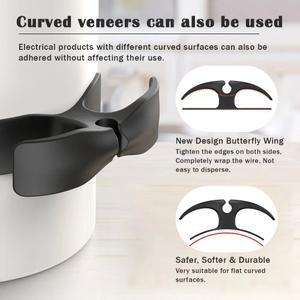 접착식케이블홀더 헤비듀티 접착식 주방 코드 정리기 가전제품 전선 플러그 홀더 깔끔한 보관을 위한 클립이 있는 전원 케이블 와인더