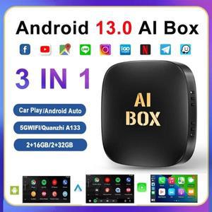 NEW CarPlay Ai 박스 안드로이드 13 무선 카플레이 오토 차량용 비디오 TV WiFi 2GB+32GB 넷플릭스 유튜브