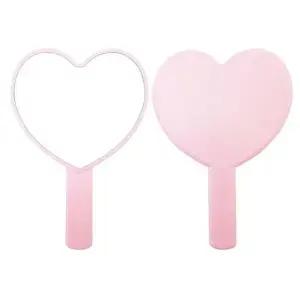 [에스에스_62]화장거울 핑크/하트손잡이거울/손거울 ST-393