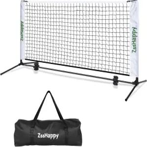 ZSSHAPPY 6피트 화이트 미니 피클볼 네트 실내 실외 진입로 딩크 샷을 위한 휴대용 퀵 셋업 연습