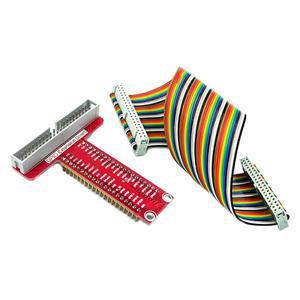 T타입 GPIO 확장 보드 라즈베리 파이 40P 케이블 블루 PCB 3 + 악세서리