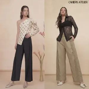 [까이에 아뜰리에] 26SS 레이스 커브드 팬츠
